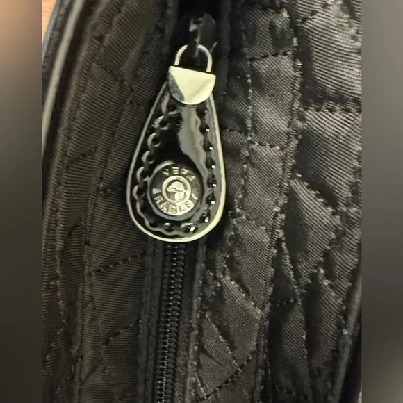 Vera Bradley Mon Cheri Black Quilted Tote Bag Purse Discontinued - Picture 6 of 15